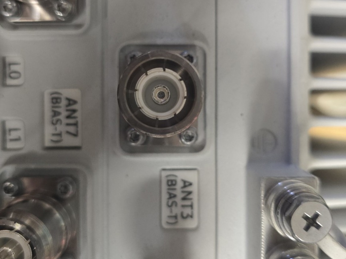Inspection view of a 4.3-10 female connector port
